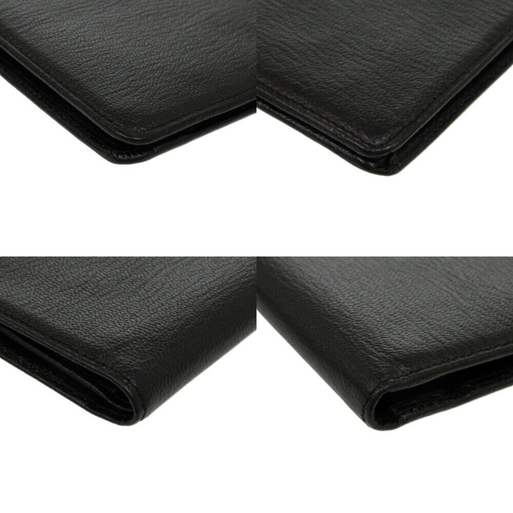 CHANEL Black Lambskin Leather Logo Wallet - Picture 5 of 10